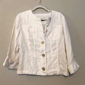 🔴SOLD🔴 Jones New York • linen gold button top
